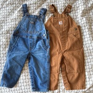 Carhartt and OshKosh B'gosh Kids Overalls Set